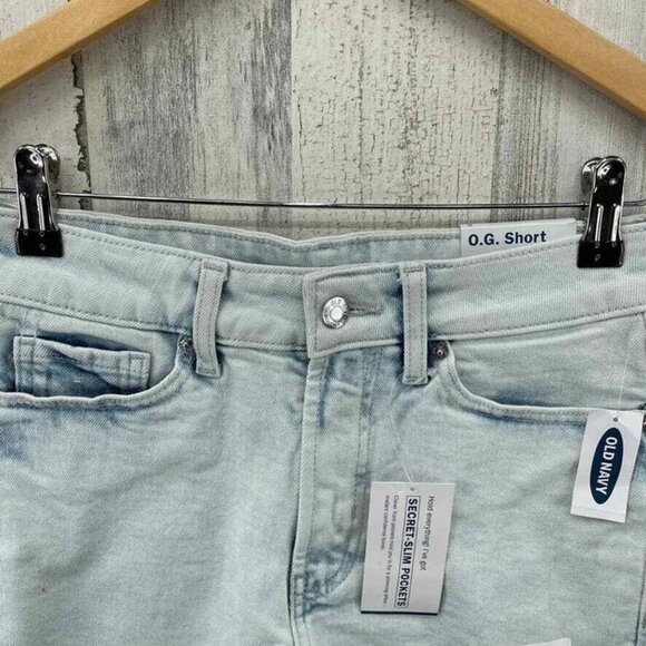 Old Navy OG Short Denim Shorts Womens 2 Acid Wash 3" Inseam Slim Pockets NEW - Picture 3 of 9